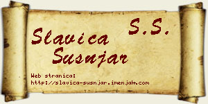 Slavica Šušnjar vizit kartica